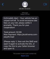 Fake Toll Text Messages