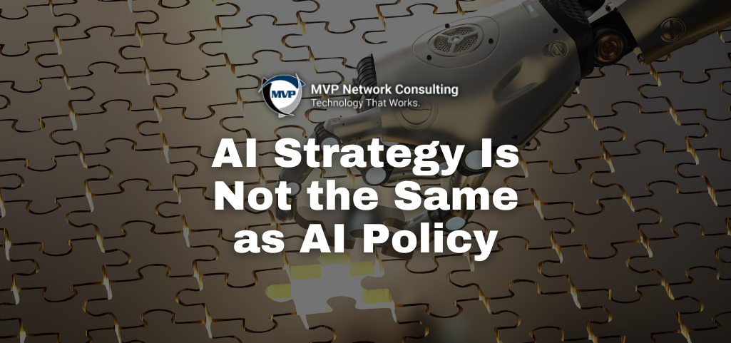 AI Strategy Is Not the Same as AI Policy