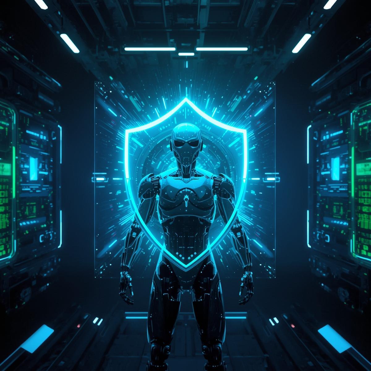 shield around an ai robot agent